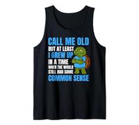 Call Me Old Funny Sarcastic Saying Turtle Humor Design Tank Top