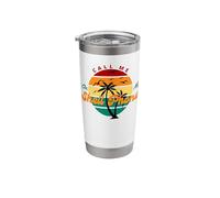 Call Me on My Shell Phone Funny Ocean Beach Vibe Stainless Steel Insulated Tumbler