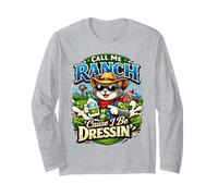 Call Me Ranch Cause I Be Dressing Cat Meme Cool Animal Humor Long Sleeve T-Shirt