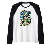 Call Me Ranch Cause I Be Dressing Raccoon Meme Funny Animal Raglan Baseball Tee