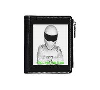(Call Me The Stig_6703) Men's Women PU Leather Wallets Compact Bifold with Zipper & Multiple Card Coins Slots Black Stylish Durable Graphic Design Print for Girl Boys