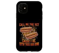 Call Me The Vet Cause I Be Funny Hard Hot Dog Meme Bootleg Case for iPhone 11