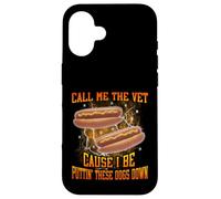 Call Me The Vet Cause I Be Funny Hard Hot Dog Meme Bootleg Case for iPhone 16