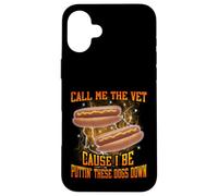 Call Me The Vet Cause I Be Funny Hard Hot Dog Meme Bootleg Case for iPhone 16 Plus