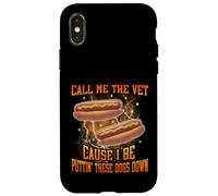 Call Me The Vet Cause I Be Funny Hard Hot Dog Meme Bootleg Case for iPhone X/XS
