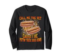 Call Me The Vet Cause I Be Funny Hard Hot Dog Meme Bootleg Long Sleeve T-Shirt