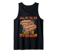 Call Me The Vet Cause I Be Funny Hard Hot Dog Meme Bootleg Tank Top
