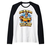 Call Me The Vet Cause I Be Puttin' These Dogs Down Meme Raglan Baseball Tee