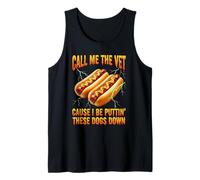 Call Me The Vet Tshirt Hot Dog Funny Meme Bootleg Retro Tank Top