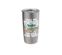 Call Me Tortoise Im Old and Wise Cute Funny Turtle Stainless Steel Insulated Tumbler