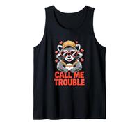 Call Me Trouble Cute Funny Raccoon Lover Tank Top
