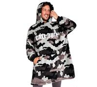 Call of Duty Blanket Hoodie for Men Teens, Camo Wearable Blanket, Fleece Hooded Poncho, Cosy Loungewear, Gamer Gifts for Him (Khaki Camo)