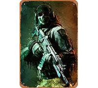 Call of Duty Game Poster Soldiers Ghosts Tin Metal Sign Vintage Wall Plaque Decor 8x12 Inch