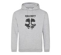 Call of Duty Ghosts Hoodie Grey Large - Mens Gamer Pullover Sweatshirt, COD Ghost Mask Skull Design, Gaming Apparel for Boys, Teens & Adults, Cotton Blend, Casual Wear Gift
