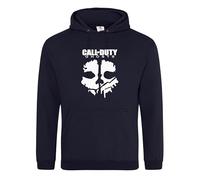 Call of Duty Ghosts Hoodie Navy Small - Mens Gamer Pullover Sweatshirt, COD Ghost Mask Skull Design, Gaming Apparel for Boys, Teens & Adults, Cotton Blend, Casual Wear Gift