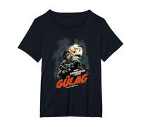 Call of Duty Halloween Gulag Tryhards Never Die Distressed T-Shirt, Women's Plus, Black, 6X