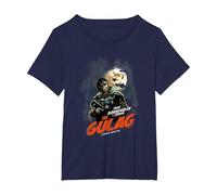 Call of Duty Halloween Gulag Tryhards Never Die Distressed T-Shirt, Women's Plus, Navy Blue, 5X