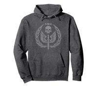 Call of Duty: Modern Warfare 2 Skull Dagger Distressed Logo Pullover Hoodie, Adult Unisex, Dark Heather Grey, X-Large
