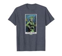 Call of Duty: Modern Warfare 2 The Reaper Retro Tarot Card T-Shirt, Men, Heather Blue, 4X-Large