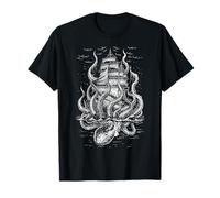 Call of the Kraken - Octopus with Pirateship T-Shirt