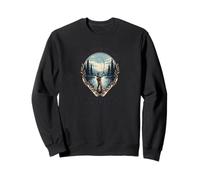 Call of the Wild Freedom Call of Nature Fishing Shore Motif Sweatshirt