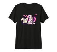 Call On Jesus Flip Phone Subtle Christian Faith Gospel Tee Premium T-Shirt