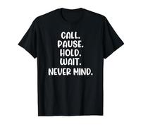 Call Pause Hold Wait Never Mind Mahjong Value Graphic T-Shirt, Men, Black, L