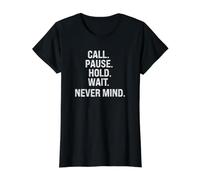 Call Pause Hold Wait Never Mind Mahjong Value Graphic T-Shirt, Women, Black, M