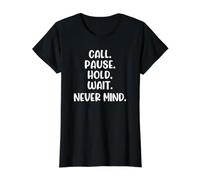 Call Pause Hold Wait Never Mind Mahjong Value Graphic T-Shirt, Women, Black, S