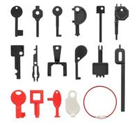 Call Point Test Keys 16 Pcs Set, Mellbree Fire Alarm Engineers Call Point Key Kit