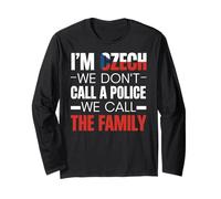 Call The Family Czech Republic Flag Czech Roots Europe Czech Long Sleeve T-Shirt