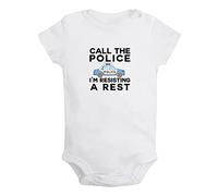 Call The Police I'm Resisting A Rest Funny Rompers Newborn Baby Bodysuits Infant Jumpsuits Kids Short Sleeves One-Piece Outfits