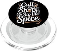 Call the Shots & Sip the Spice Pumpkin Spice Nurse PopSockets PopGrip for MagSafe