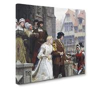 Call To Arms by Edmund Leighton Canvas Print | Gallery Wrapped 30mm Frame Wall Art | 14x14 inches | Ready to Hang | Classic Picture | Living Room Bedroom Lounge Office