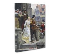 Call To Arms By Edmund Leighton Canvas Print | Gallery Wrapped 30mm Frame Wall Art | 24x16 inches | Ready to Hang | Classic Picture | Living Room Bedroom Lounge Office