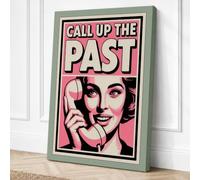 Call Up the Past Retro Canvas Wall Art Print 18x12 Inch (46 x 30 cm)