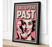 Call Up the Past Retro Canvas Wall Art Print 24x16 Inch (61 x 41 cm)