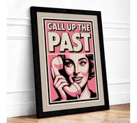 Call Up the Past Retro Framed Wall Art Print A1 (84.1×59.4cm) Black, Wall Decor for Living Room, Bedroom, Office & Home, Ready to Hang, Art Gift