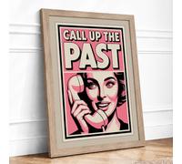 Call Up the Past Retro Framed Wall Art Print A2 (59.4×42cm) Oak, Wall Decor for Living Room, Bedroom, Office & Home, Ready to Hang, Art Gift