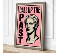 Call Up the Past Typography Canvas Wall Art Print 24x16 Inch