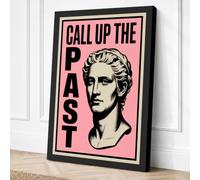 Call Up the Past Typography Canvas Wall Art Print 30x20 Inch (76 x 51 cm)