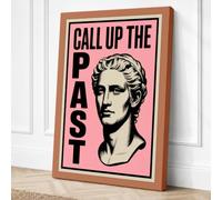 Call Up the Past Typography Canvas Wall Art Print 36x24 Inch