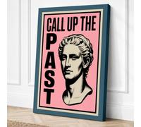 Call Up the Past Typography Canvas Wall Art Print 36x24 Inch (91 x 61 cm)
