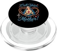 Call Your Mother. Virgin Mary with Holy Rosary PopSockets PopGrip for MagSafe