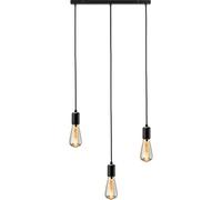 Calla - 230V E27 Contemporary 3 Light Bar Pendant - Matt Black