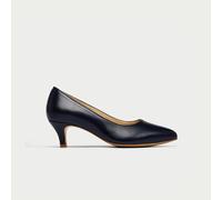 Calla Ava Kitten Heel Shoes for Bunions & Wide Feet - Navy Leather - EU 39