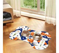 Calla & Bird of Paradise Pattern Dog Food Mat Non-Slip Pet Feeding Mat