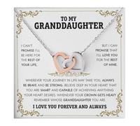 CALLA DECORGIFTS To My Granddaughter Necklace Gifts From Grandma Grandmother or Grandpa Grandfather To My Granddaughter Christmas Birthday Pendant Jewelry with Message Card and Gift Standard Box