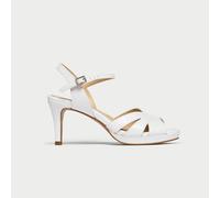 Calla Emily Heels for Bunions & Wide Feet - White Leather with Diamante Buckle - UK 7 / EU 40