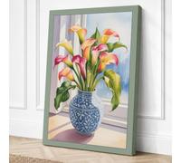 Calla Lilies by the Window Canvas Wall Art Print 24x16 Inch (61 x 41 cm)